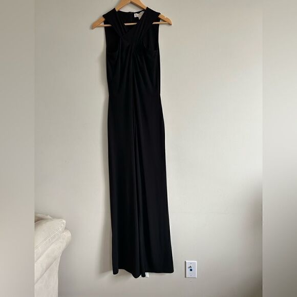 Michael Kors Black Flared Sleeveless Jumpsuit - Picture 2 of 10